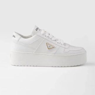 Prada Women Downtown Bold Leather Sneakers 1E792M3LPFF0009F050