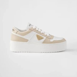 Prada Women Downtown Bold Leather Sneakers 1E792M3LPGF0P09F050