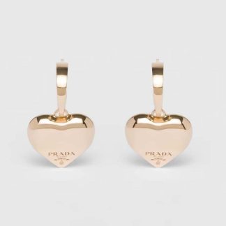 Prada Women Eternal Gold Small Drop Earrings in Yellow Gold