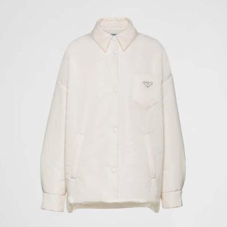 Prada Women Light Re-Nylon Padded Jacket-White