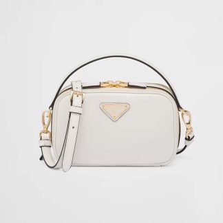 Prada Women Odette Leather Mini-bag-White