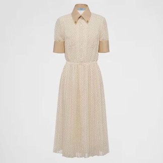 Prada Women Printed Georgette Dress P3L82_14JB_F0304_S_OOO
