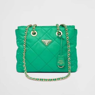 Prada Women Re-Edition 1995 Chaîne Re-Nylon Tote Bag-Green