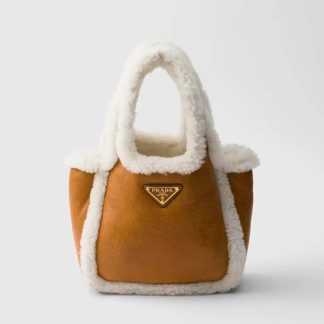 Prada Women Shearling Mini Handbag 1BA349