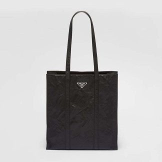 Prada Women Small Antique Nappa Leather Tote-Black