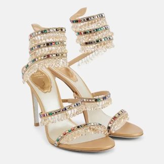 Rene Caovilla Women Chandelier Crystal Sandy Sandal 105 C10182R001105V104