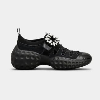 Roger Vivier Women Viv' Run Light Trekky Sneakers in Fabric-Black