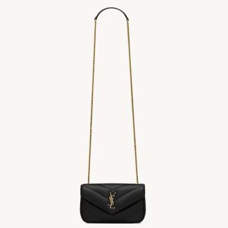 Saint Laurent YSL Women Loulou Mini in Lambskin-Black 821749AAEAX1000