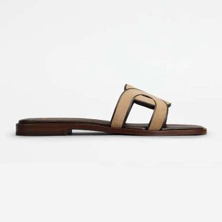 TODS Women Sandals in Leather-Beige