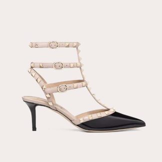 Valentino Women Rockstud Gaged  Pump 65mm-Black