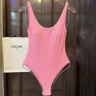 Versace Women Allover One-piece Swimsuit-Pink